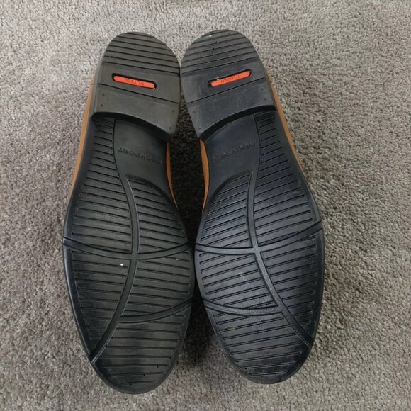 Rockport Penny Loafers Mens Size 11.5 Shoes Slip On Walk Ability Brown Leather - Picture 2 of 11